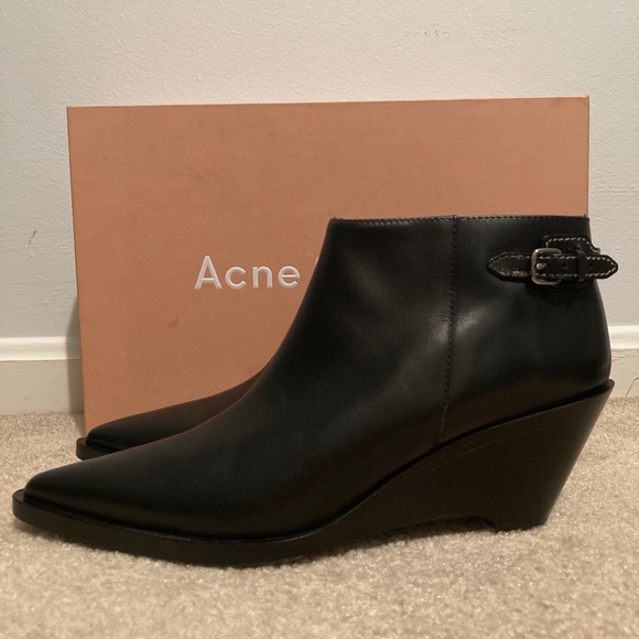Acne Studios Carrie Wedge Bootie Black size 40 - Picture 14 of 15